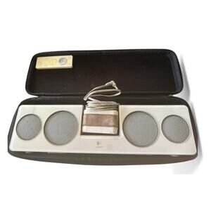 Logitech Portable iPod Speaker Dock MM50 w/ Remote & Case – Tested Powers On